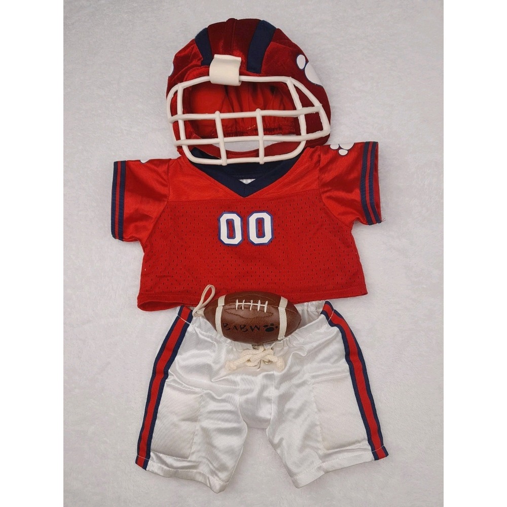 Build a Bear‎ BABW Football Uniform Jersey Pants Soft Helmet Football